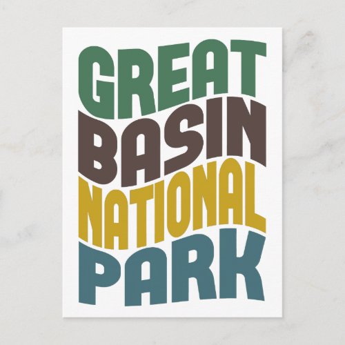 Great Basin National Park Retro Wave Postcard