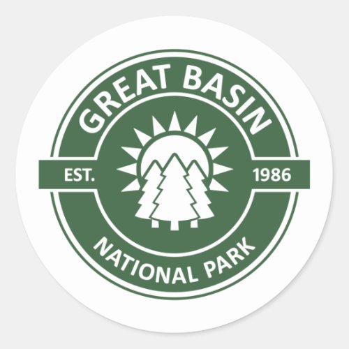 Great Basin National Park Sun Trees Classic Round Sticker