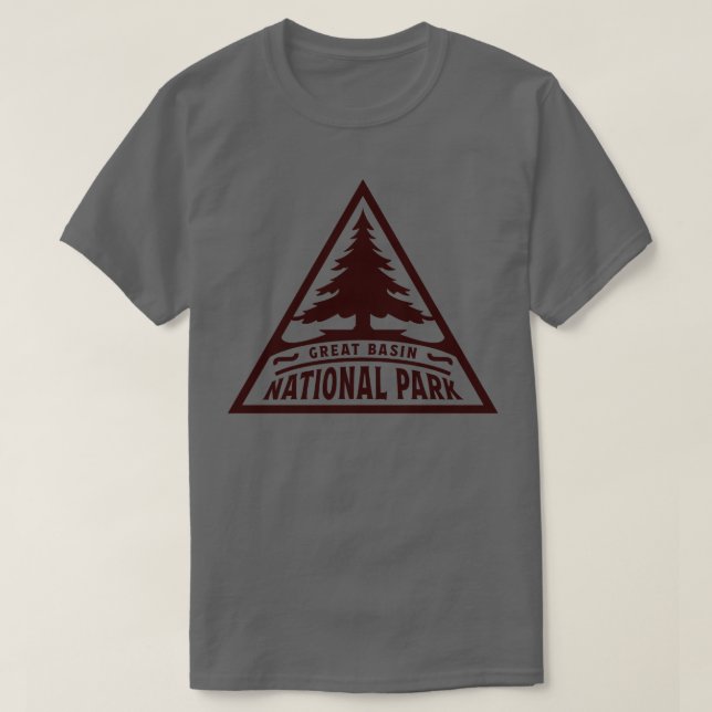 Great Basin National Park Tree Triangle Brown T-Shirt (Design Front)