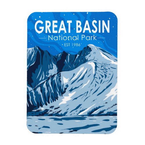 Great Basin National Park Wheeler Peak Vintage Magnet