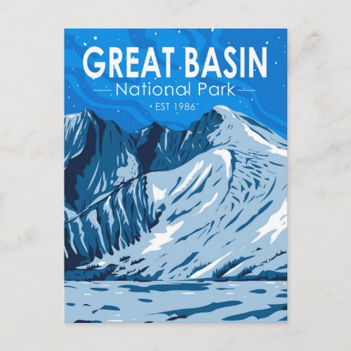 Great Basin National Park Wheeler Peak Vintage Postcard