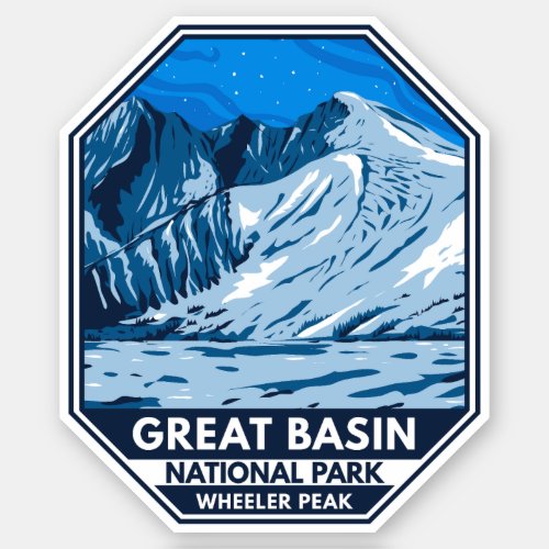Great Basin National Park Wheeler Peak Vintage Sticker
