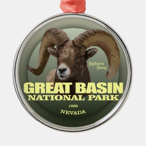 Great Basin NP Bighorn WT Metal Ornament