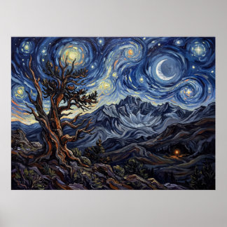 Great Basin Starry Night Poster