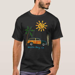 Great Beach Woodie Surf Design For Morro Bay T-Shirt
