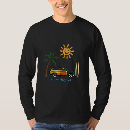 Great Beach Woodie Surf  For Morro Bay  T_Shirt