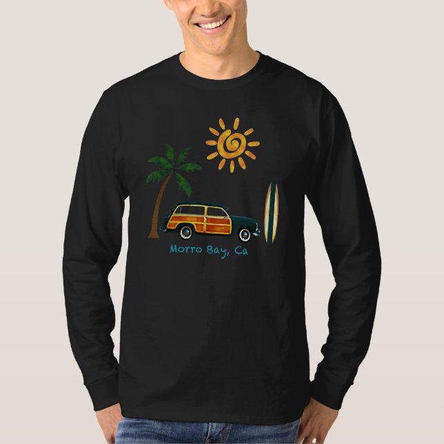 Great Beach Woodie Surf  For Morro Bay T-Shirt (Front)