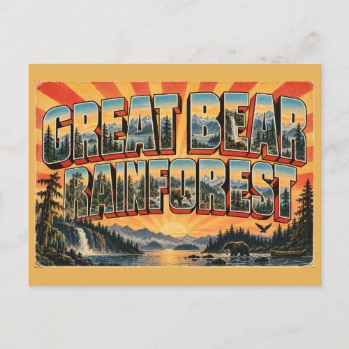Great Bear Rainforest BC Ancient Cedar Wildlife Postcard