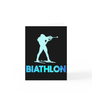 Great Biathlon Ski Design Cross-country Skiing  Card