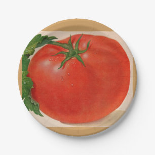 great BIG juicy tomato Paper Plates