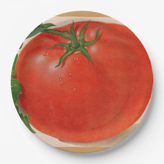 great BIG juicy tomato Paper Plates (Front)
