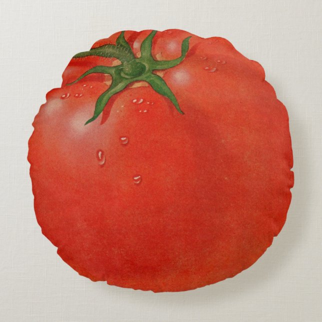 great BIG juicy tomato Round Pillow (Front)