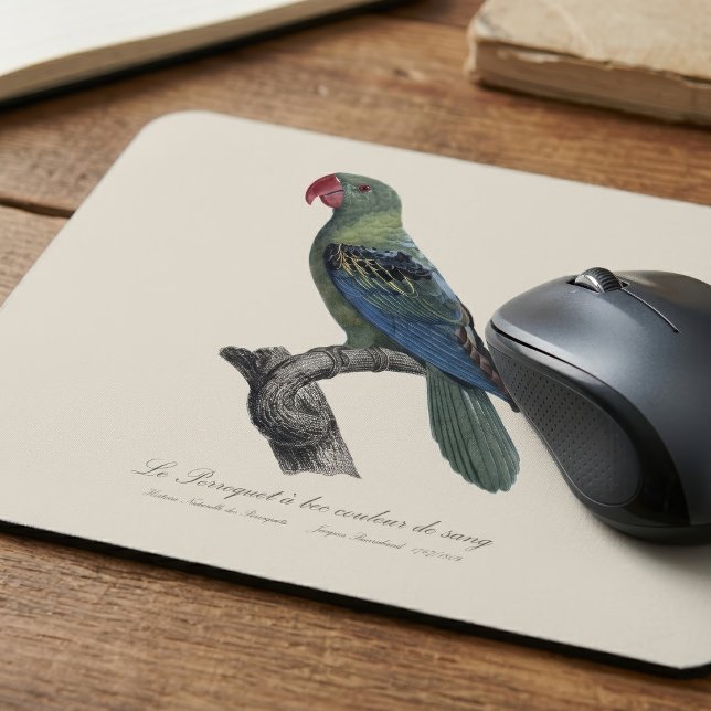 Great-Billed Parrot, Tanygnathus Megalorynchos Mouse Pad (Great-Billed Parrot, Tanygnathus Megalorynchos. Mouse Pad)