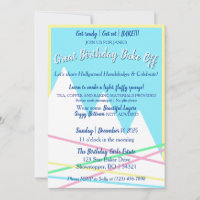 Great Birthday Bake Off Invitation | Yellow Border