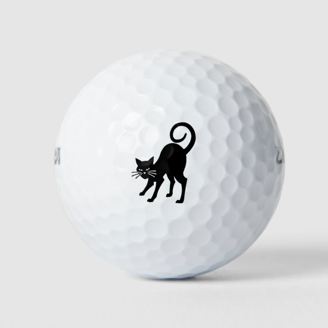 Great Black Cat Golf Ball Set (Front)
