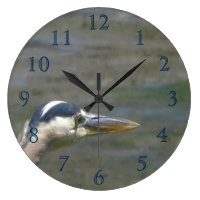 Great Blue Bird Large Clock