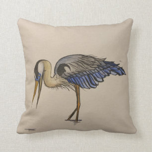 Great Blue Heron 2 Throw Pillow