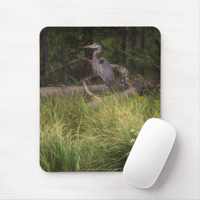 Great Blue Heron 8917 Mouse Pad (With Mouse)