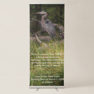 Great Blue Heron 8917 Retractable Banner
