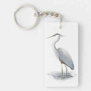 Great Blue Heron Acrylic Keychain