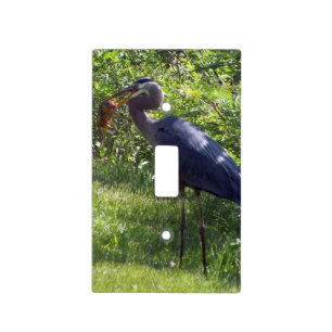 Great Blue Heron And His Koi Switch Covr Light Switch Cover