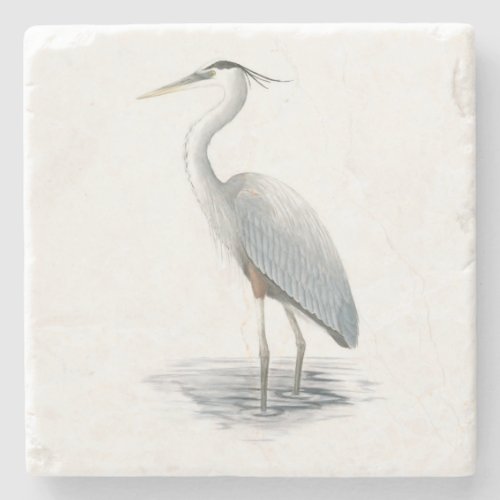 Great Blue Heron Art Stone Coaster