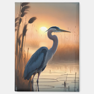 Great Blue Heron at Sunrise Magnet