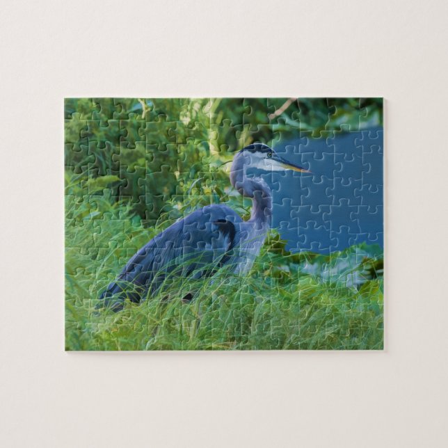 Great Blue Heron at the Pond Puzzle (Horizontal)