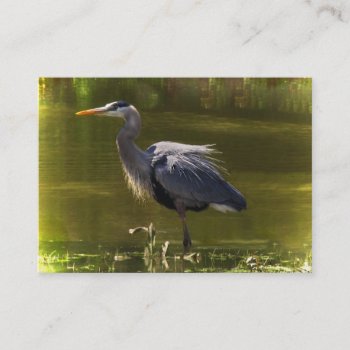Great Blue Heron Atc Business Card by Bebops at Zazzle
