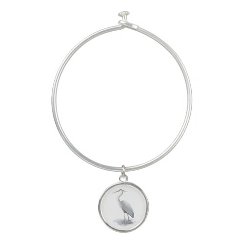 Great Blue Heron Bangle Bracelet