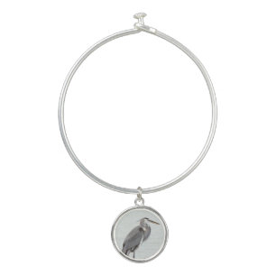Great Blue Heron Bangle Bracelet