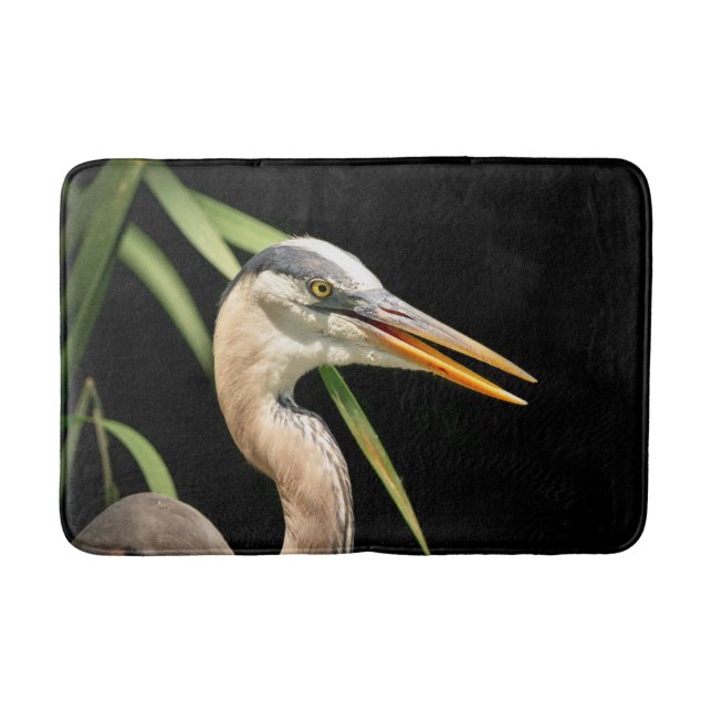 Great Blue Heron Bath Mat (Front)