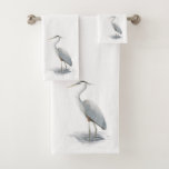 Great Blue Heron Bath Towel Set