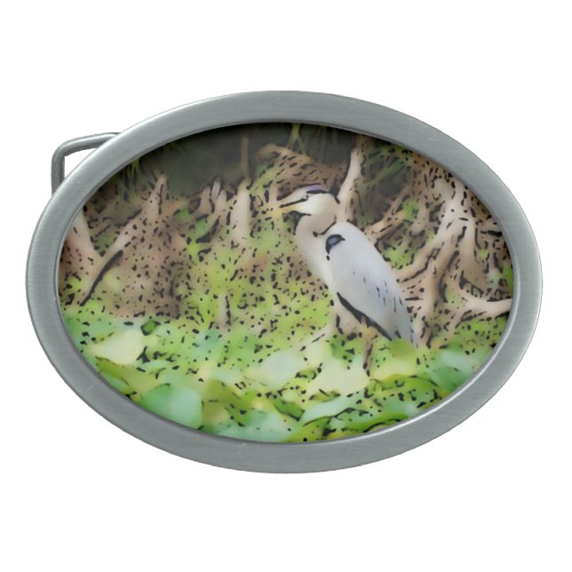 Great Blue Heron Belt Buckle (Front)