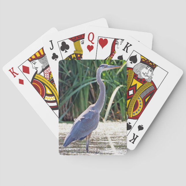 Great Blue Heron Bicycle Playing Cards (Back)