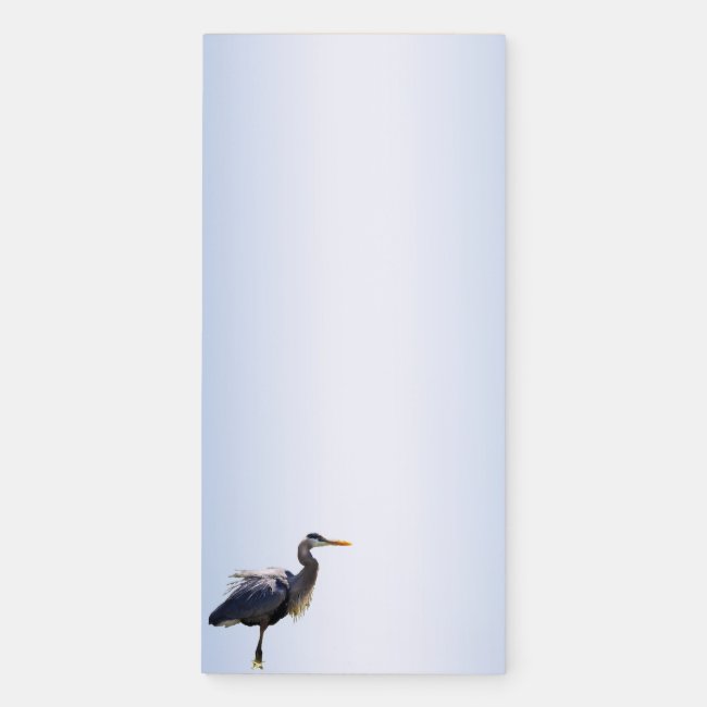 Great Blue Heron Bird Magnetic Notepad