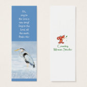 Great Blue Heron Bird Scripture Bible Bookmark (Front & Back)