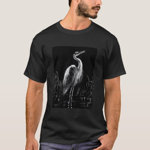 Great Blue Heron Bird Watching Ornithology Bird T_Shirt