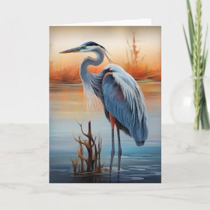 Great Blue Heron Bird Wildlife Nature Card