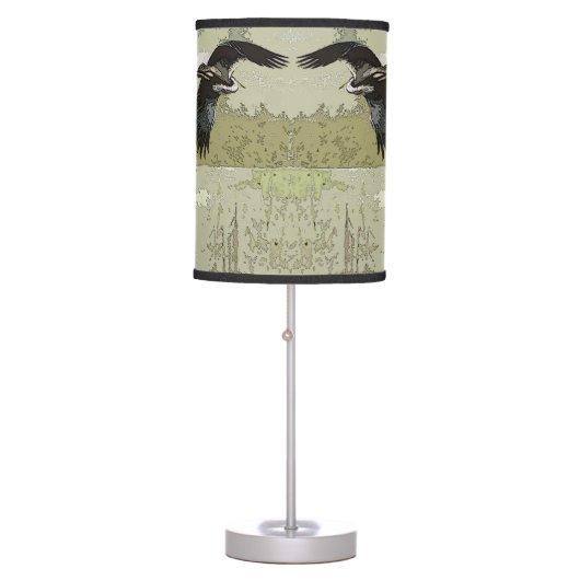 Great Blue Heron Birds Flying Wildlife Lamp (Front)