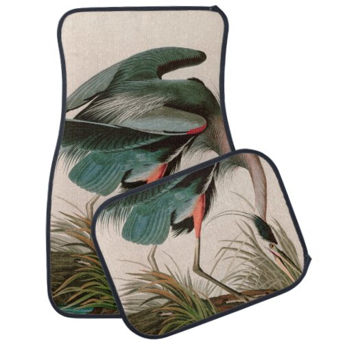 Great Blue Heron Birds of America Audubon Print Car Floor Mat