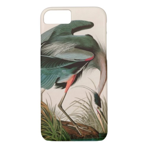 Great Blue Heron Birds of America Audubon Print iPhone 87 Case