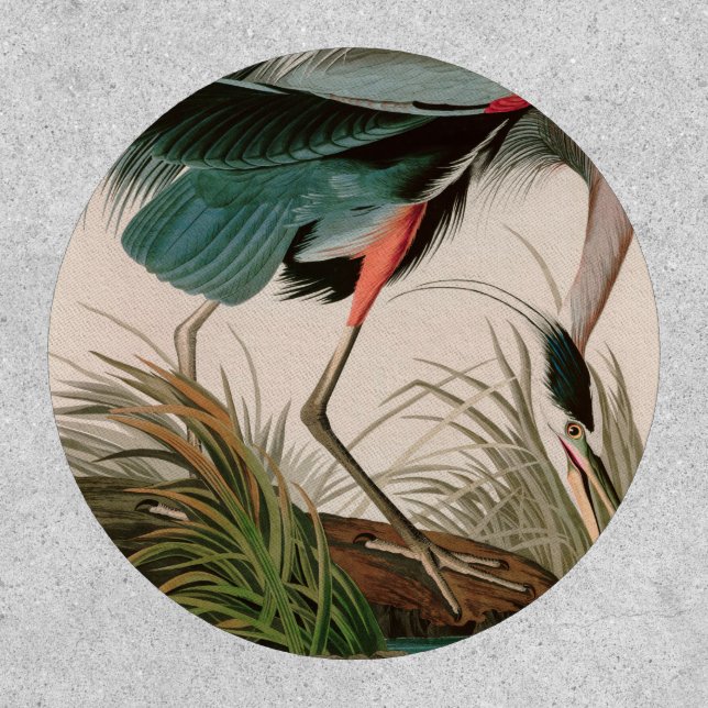 Great Blue Heron Birds of America Audubon Print Patch (Front)