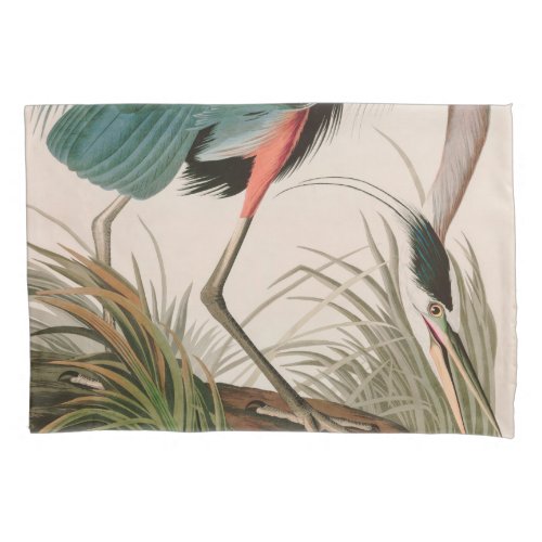 Great Blue Heron Birds of America Audubon Print Pillow Case