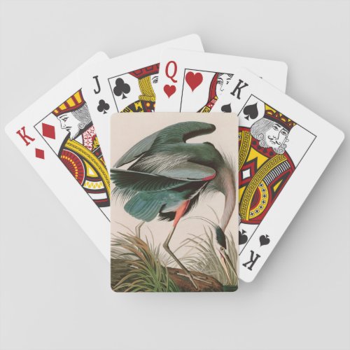 Great Blue Heron Birds of America Audubon Print Playing Cards
