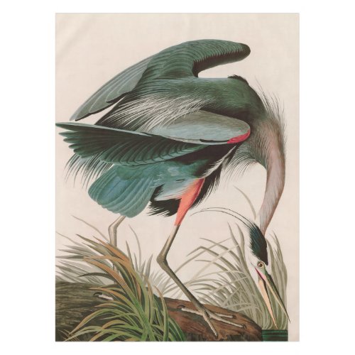 Great Blue Heron Birds of America Audubon Print Tablecloth