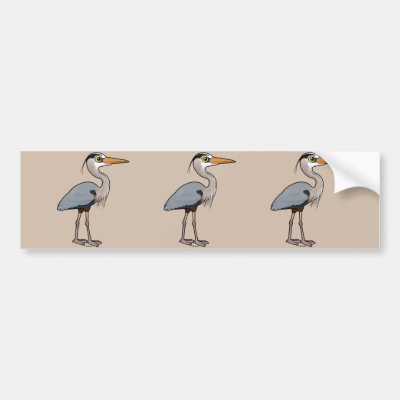 Great Blue Heron Bumper Sticker