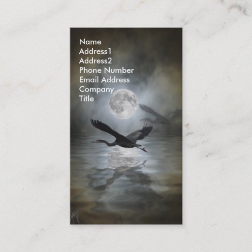 Customizable Great Blue Heron Business Card