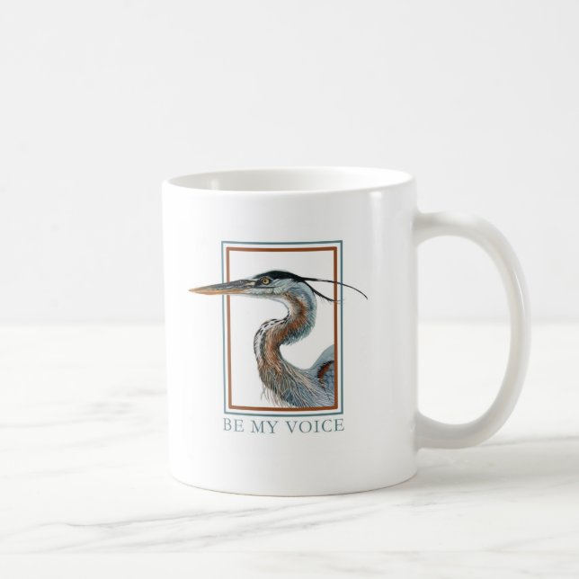 Great Blue Heron by Jane Freeman Coffee Mug (Right)