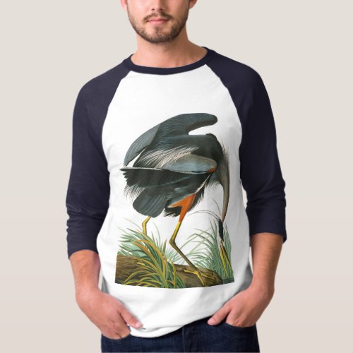 Great Blue Heron by John James Audubon T_Shirt